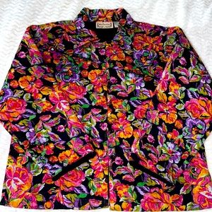 Ladies Floral Quilted Blazer